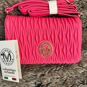 Beautiful, bright, small pink Valentino Orlandi bag